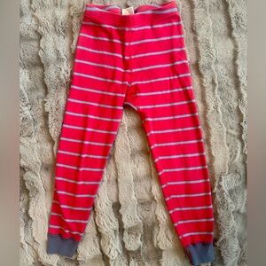 Hanna Andersson Red and Gray Striped Kids Pajama Bottoms